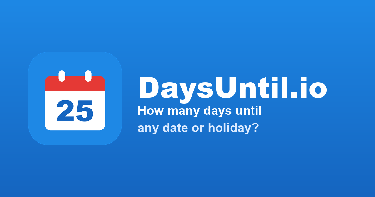 Days Until - 查找距离任何一天还有多少天